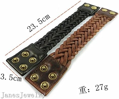 Antique Men's Black Leather Cuff Bracelet(2colors), Leather Wrist Band Wristband,mens Bangle Cuff Bracelet.mens Jewelry (Black)