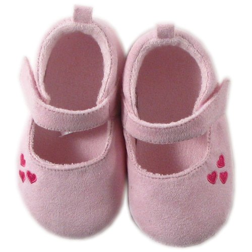 Luvable Friends Mary Jane Shoe for Baby Girls, Pink, 12-18