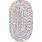 Babys Breath Medium Blue Braided Rug Size: Round: 96"