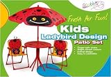 from Scribble Scribble Childrens Ladybird Patio Set - 2 chairs, table & parasol