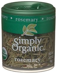 Simply Organic Rosemary Leaf Whole Certified Organic, 0.21-Ounce Containers (Pack of 6)