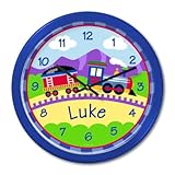 Best Quality Train Plane & Truck Pers. Clock By Olive Kids