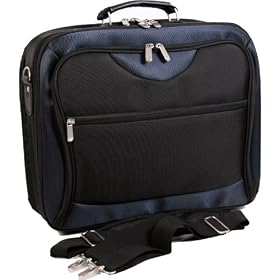 Buy 15.4 inch Navy Black Laptop Notebook Shoulder Messenger Bag Carry on Briefcase by MyGift