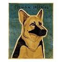 German Shepherd framed print - John Golden 12x15