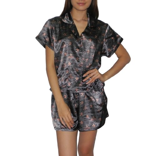 2PC SLEEPWEAR SET: MLB Houston Astros Womens Gorgeous Pajama / Loungewear Set - Black & Red (Size: L)