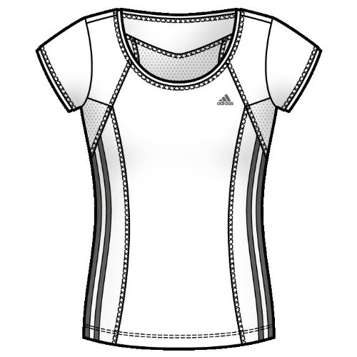 adidas Damen Trainings Tank-Top CL C Tee, white/black silver met.s14, 42 Preisvergleich