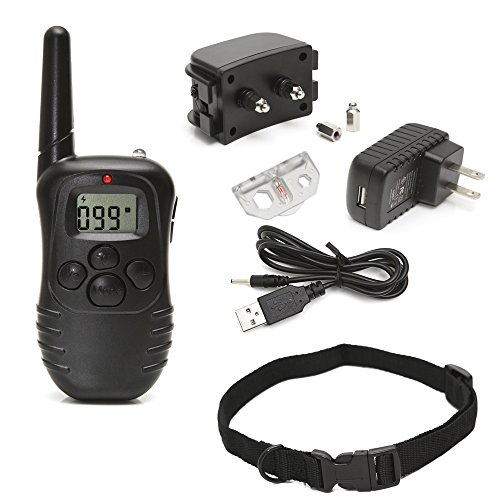 OxGord Dog Training Collar with Remote 330 Yard Radius Rechargeable LCD