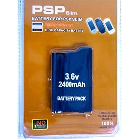 3.6V 2400mAh Lithium Battery Pack for PSP Slim/2000