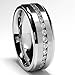 7MM Men's Eternity Titanium Ring Wedding Band