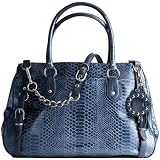 Coach Embossed Exotic Sierra Large Carryall Cobalt - Coach 17551BLU