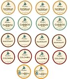 18 Count - Variety Pack of Caribou Coffee K-Cups for Keurig Brewers - Caribou Blend, Daybreak Morning Blend, Columbia Blend, Mahogany Blend, Caribou Decaf Blend