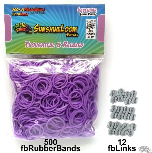 FriendlyBands fbRubberband Refill - Lavender (Light Purple) - Thoughtful & Relaxed