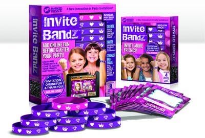 Invite Bandz 8 Bands Invitation Online Fun &amp; Thanks you All in one Princess Bands by Marked Private