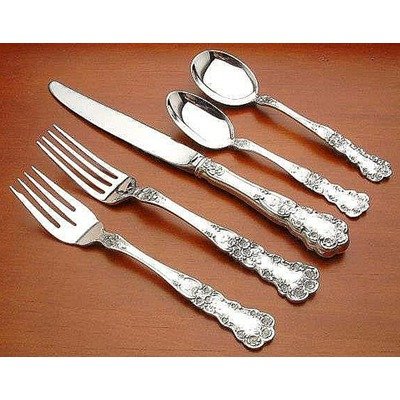 Gorham Buttercup 5-Piece Sterling Silver Flatware Dinner Set, Service for 1