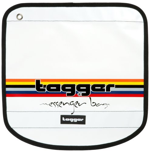Tagger Bags, Flap gro&szlig; - Brand Stripe BSLY wei&szlig; 35003-00048, Umh&auml;ngetasche, weiss (BSLY )