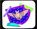 Decorated Mouse Pad with bat, marsupial, halloween, animal