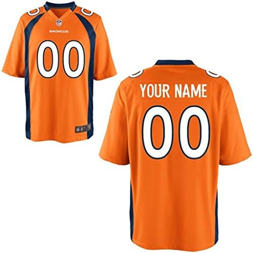 Men Denver Broncos Customized Game-orange Jersey Size M