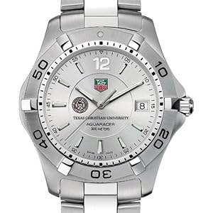 TCU TAG Heuer Watch - Men's Steel Aquaracer at M.LaHart