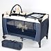 Kinder Reisebett h�henverstellbar mit Babyeinlage navy blau