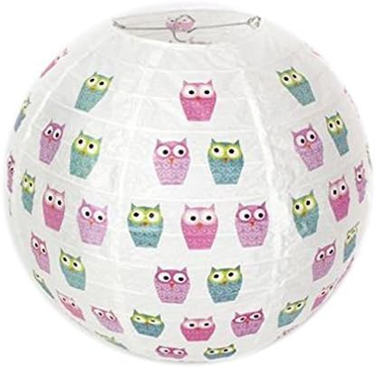 Owl Design Ribbed Paper Globe Lamp Shade / Light Shade by eMarkooz(TM)