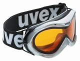UVEX Hurricane Junior Ski Goggle,Pearl Metallic Frame with Double Gold Lite Lens