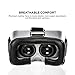 VRCRISP - Immersive 3D VR Glasses Headset Virtual Reality Mobile Phone 3D Movies for iPhone 6s/6 plus/6/5s/5c/5 Samsung Galaxy s5/s6/note4/note5 and other phones Model A