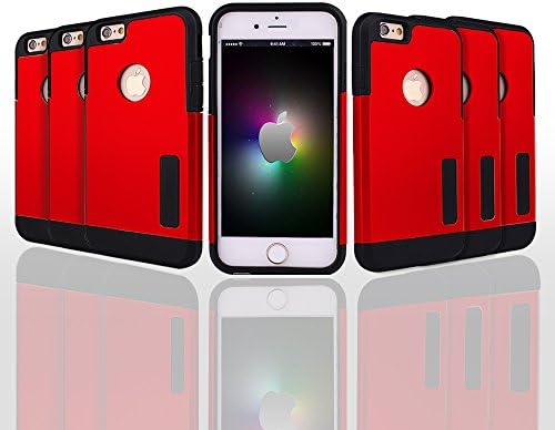 Iphone 6 Plus Case, [Izet] Iphone 6 Plus (5.5) Case Ultra Slim Dual Layer, Extra Protective Case Drop Absorption Protection Bumper Case Apple Iphone 6 Plus 5.5 Inch [Izet](red)
