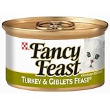 Fancy Feast Gourmet Cat Food, Turkey and Giblets Feast, 3-Ounce Cans (Pack of 24)