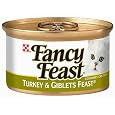 Fancy Feast Gourmet Cat Food, Turkey & Giblets Feast, 3-Ounce Cans (Pack of 24)