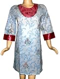 Marvellous Style Brocade Patch & Gota Patti Work Cotton Yoga Kurti Tunic Top Blouse India