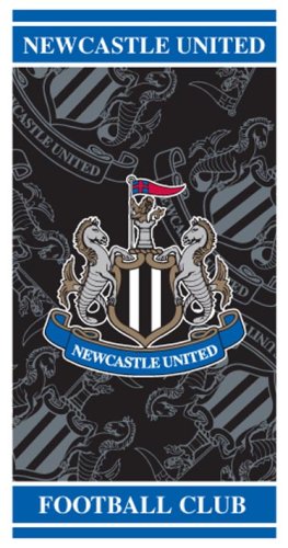 Zap Newcastle Black & White Crest Printed Towel