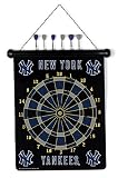 NEW YORK YANKEES Magnetic DART BOARD SET with 6 Darts (15" wide and 18" long)