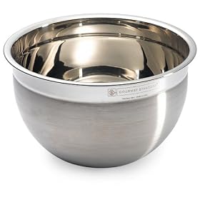 Gourmet Standard 3.5 Quart Stainless Steel Mixing Bowl with Rolled Edge - MB120R by Gourmet Standard