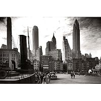 New York City (Pier 1937) Art Poster Print