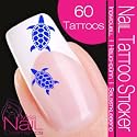 Nail Tattoo Sticker Turtle / Tortoise - blue