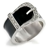 Jewelry - Belt Design Clear Swarovski Ring