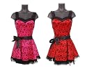 Hell Bunny Gloria Mini Dress - pink & red