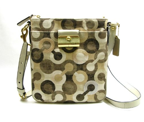 Coach Kristin Graphic Op Art Swingpack 43725 (B4/Khaki Multi)