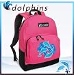 DOLPHIN Pink Backpack Dolphins for Travel, Daypack CUTE School Bags Best Unique Cute Gifts for Girls, Students Ladies -
