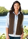IMAGE OF Crochet-detailed Linen Vest, Medium