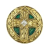 Green Enamel Crystal Cross Ring