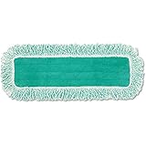 Rubbermaid Commercial Dust Pad with Fringe, Microfiber, 18 Inches Long, Green (Q418GN)