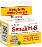 Senokot Natural Vegetable Laxative Plus Stool Softener 30 Tablets