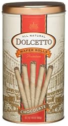 Dolcetto Wafer Rolls, Chocolate, 14.1-Ounce Tins (Pack of 6)
