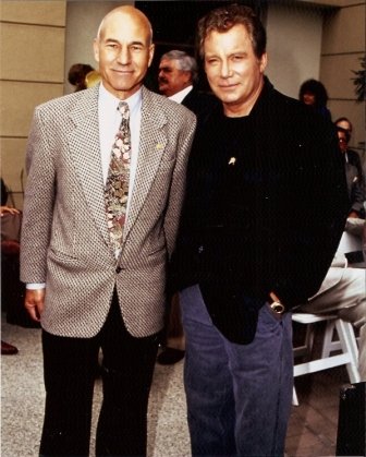 Patrick Stewart & William Shatner Star Trek 8x10 Photo