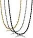 Jstyle Jewelry 4mm Mens Womens Stainless Steel Twist Chain Necklace Rope Link 3 Pcs a Set 18-36 Inch