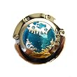 Designer Collection Embossed Mirrored Purse Hook/Hanger, Blue Floral