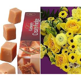 Sunny Flower Bouquet with Guernsey Fudge