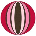 Peel and Stick Applique - Loopy Dot Red/Pink (8 @ 13 x 13")&nbsp;