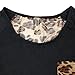 Chin's Women's Sexy Crewneck Leopard Long Sleeve T-shirts Tops (XXL)